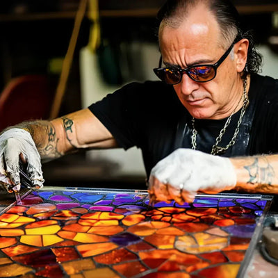 Чай | Витражна Котешка Лампа