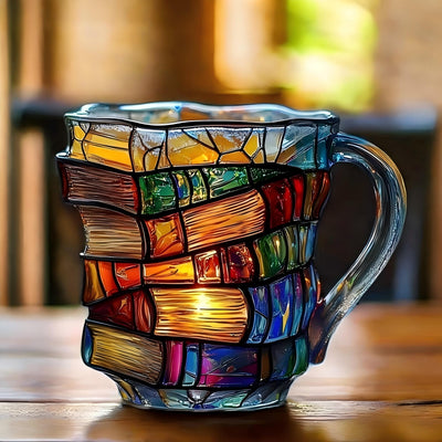 Чаша за библиотека с витражи