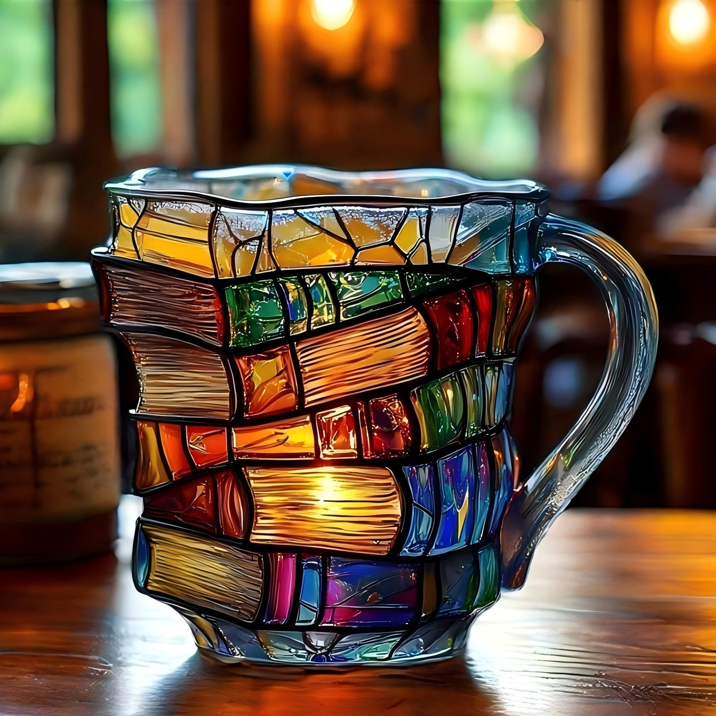 Чаша за библиотека с витражи