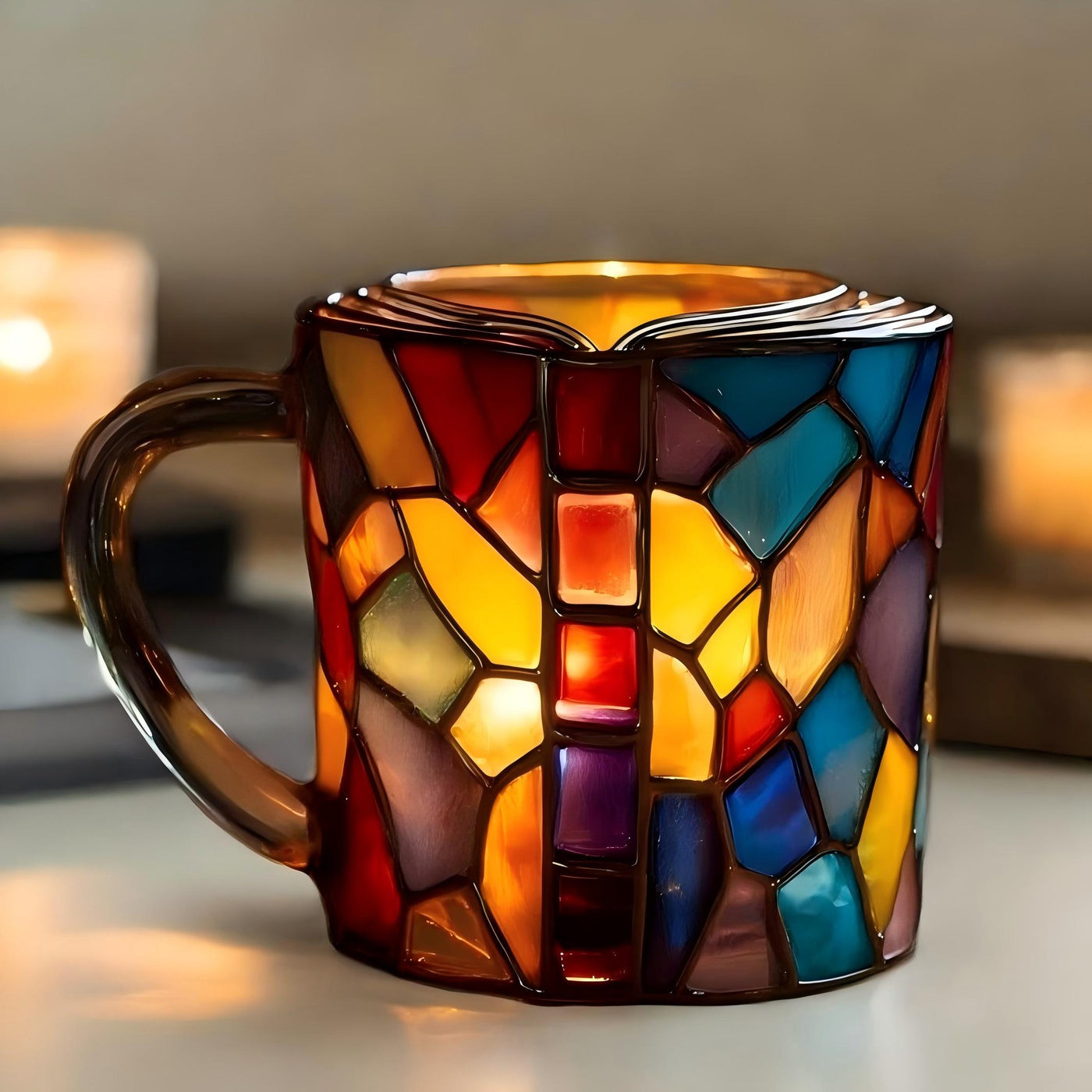 Чаша с витражи и истории