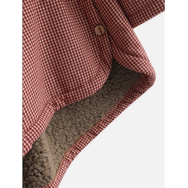 Дулче | Палто с качулка на каре