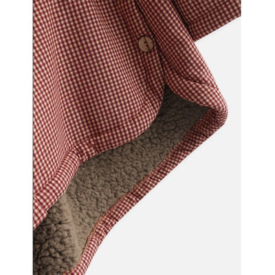 Дулче | Палто с качулка на каре