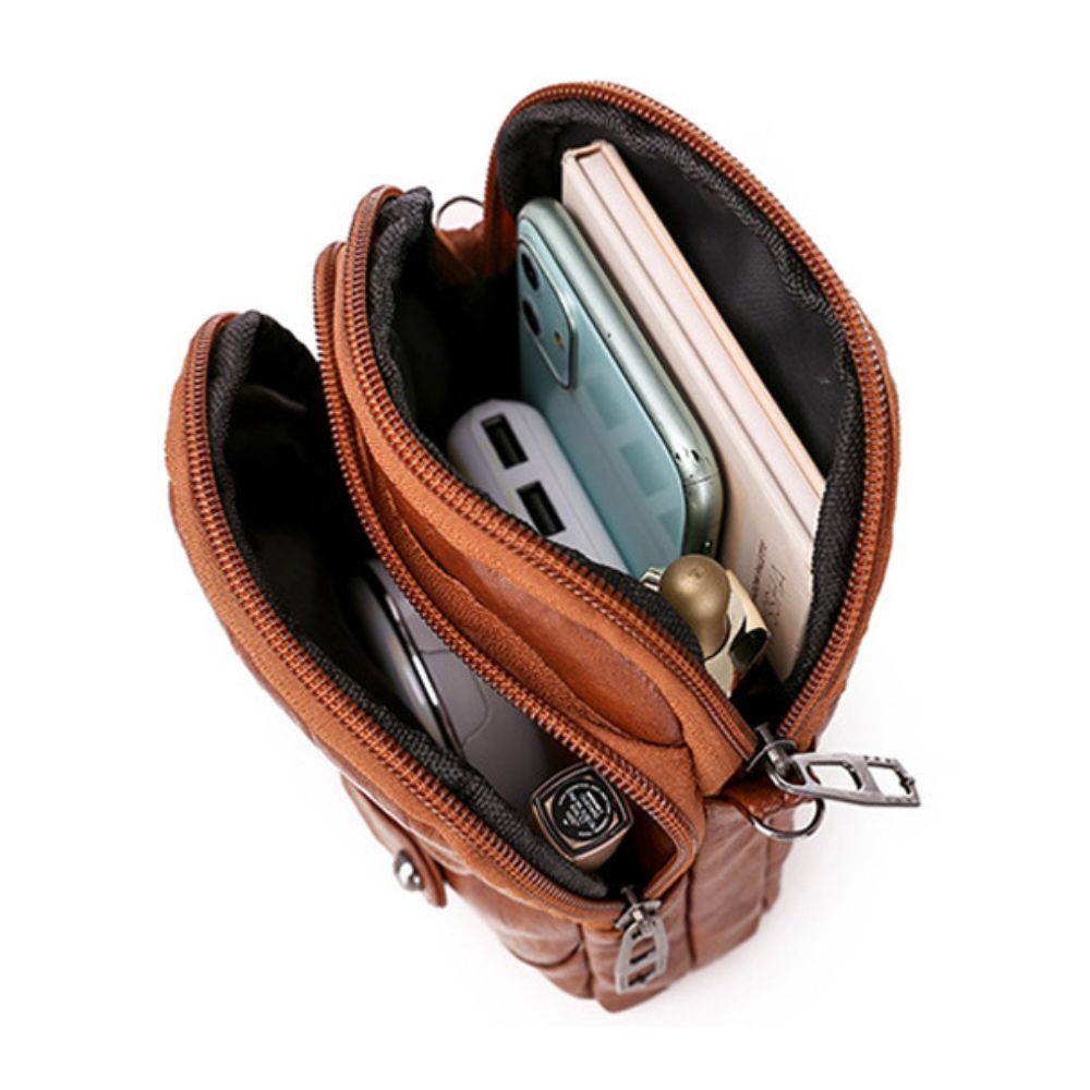 Naomi | Компактна кожена чанта през тяло