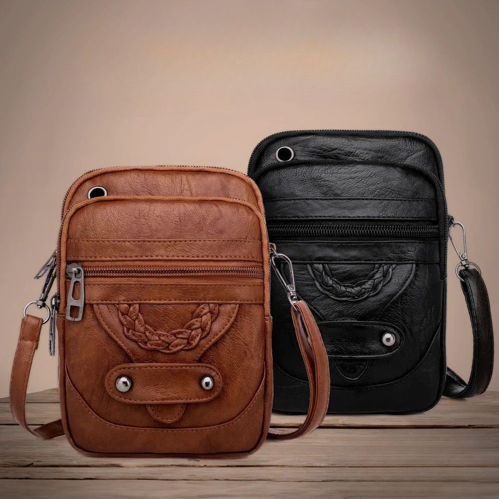 Naomi | Компактна кожена чанта през тяло