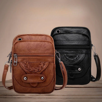 Naomi | Компактна кожена чанта през тяло