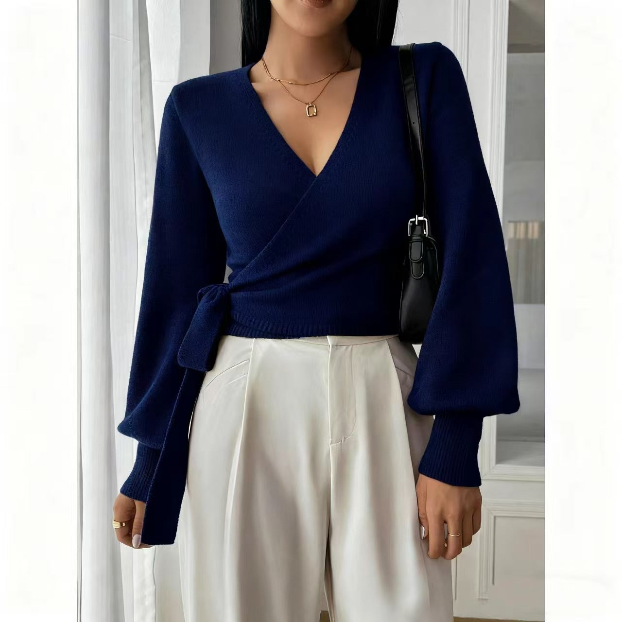 Клара | Елегантен Прегърнат Пуловер