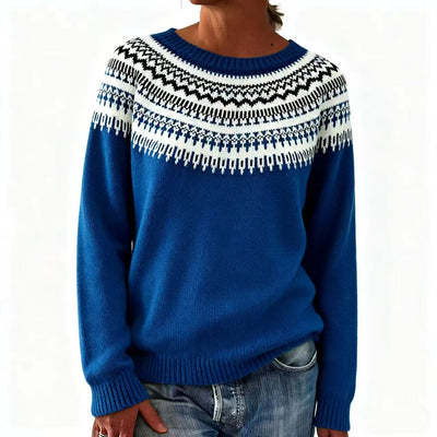 Неда | Нордик Пуловер с Зимен Мотив