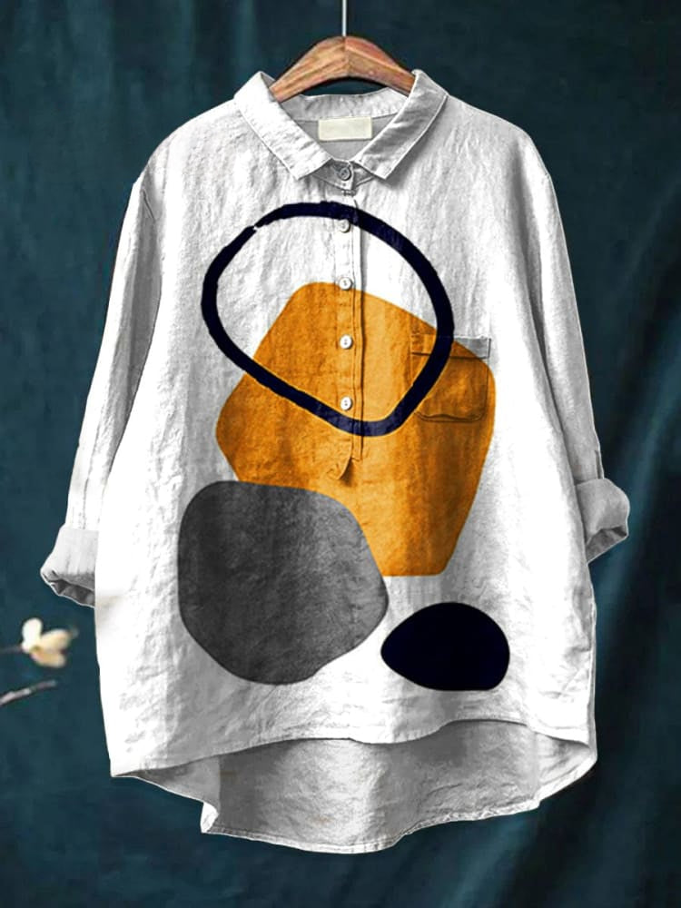 Невена | Артистична блуза с абстрактни форми